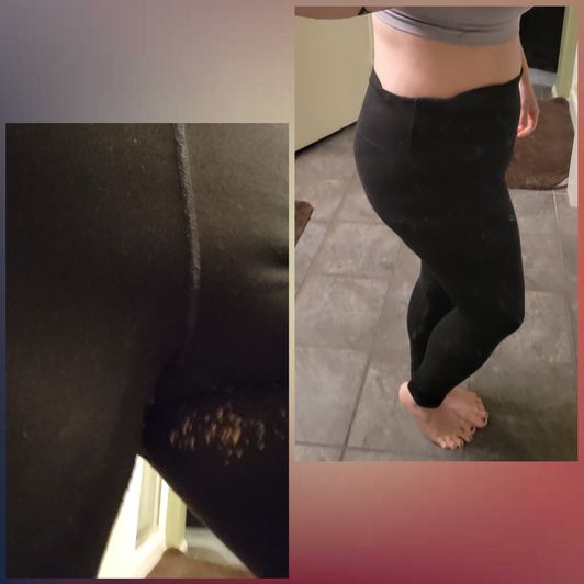 Very used black leggings