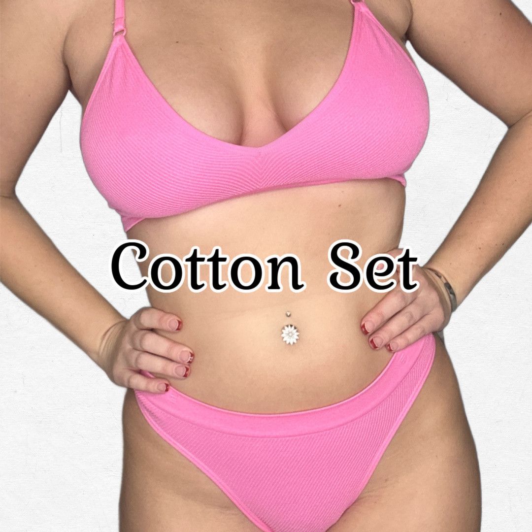 Cotton Bra and Panty Set