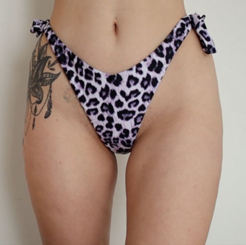 Mommys Very Dirty Worn Leopard Print Bikini Bottoms