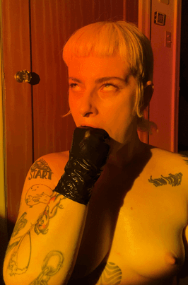 Nitrile Gloves from this Mouth Play Spit Fetish Vid!