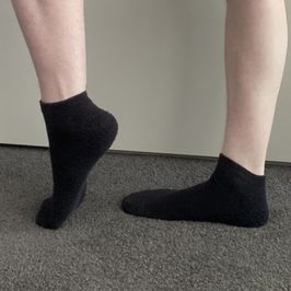 Black Cotton Ankle Socks