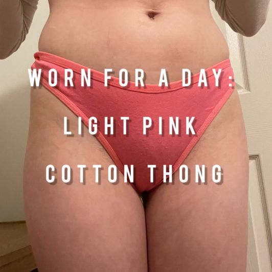 Worn Light Pink Cotton Thong