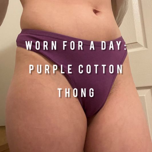 Worn Purple Cotton Thong