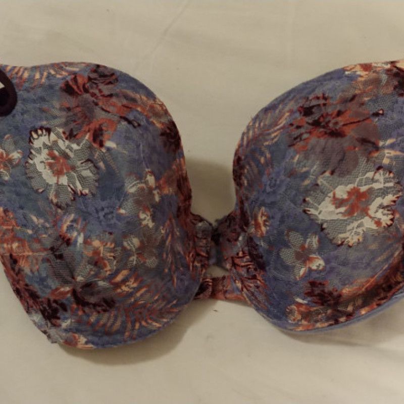 Blue flowery Bra