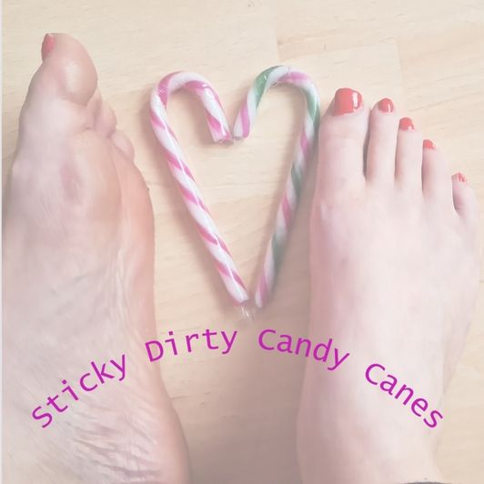Sticky Dirty Foot Candy Canes