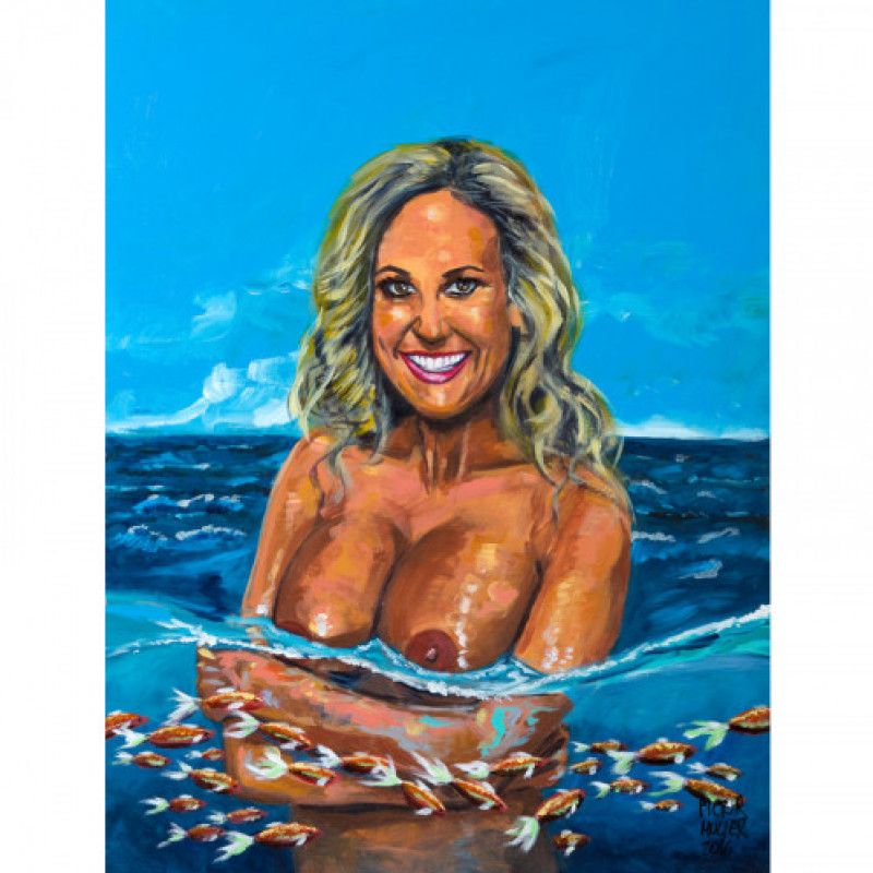 Brandi Love portrait in the sea