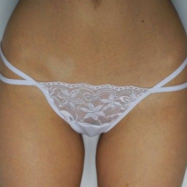 White Cute Thong