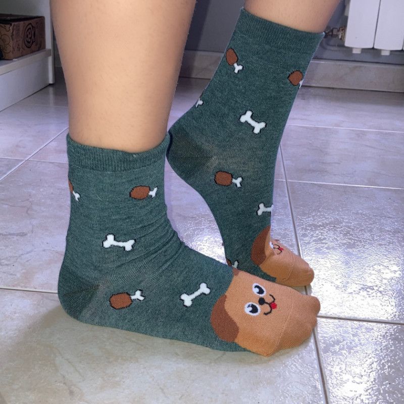 GREEN PUPPY SOCKS