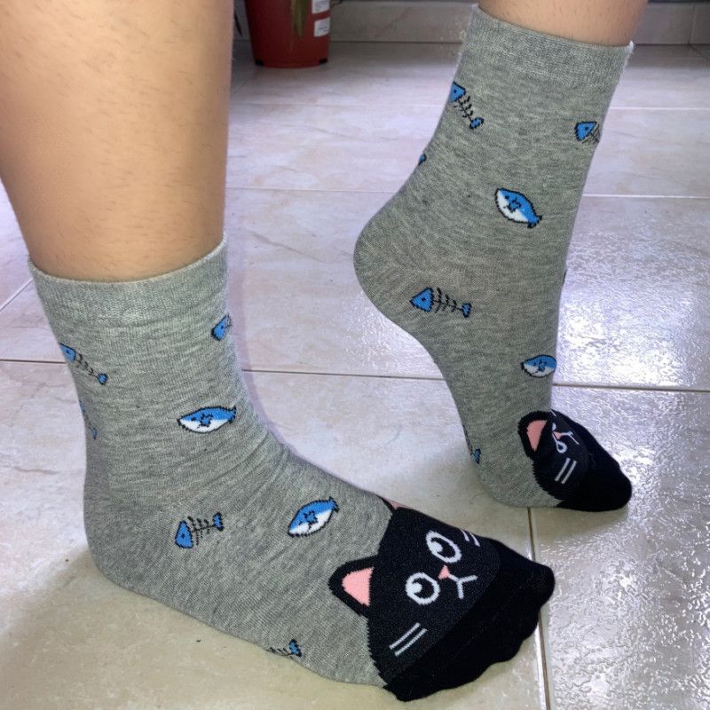 GREY KITTENS SOCKS