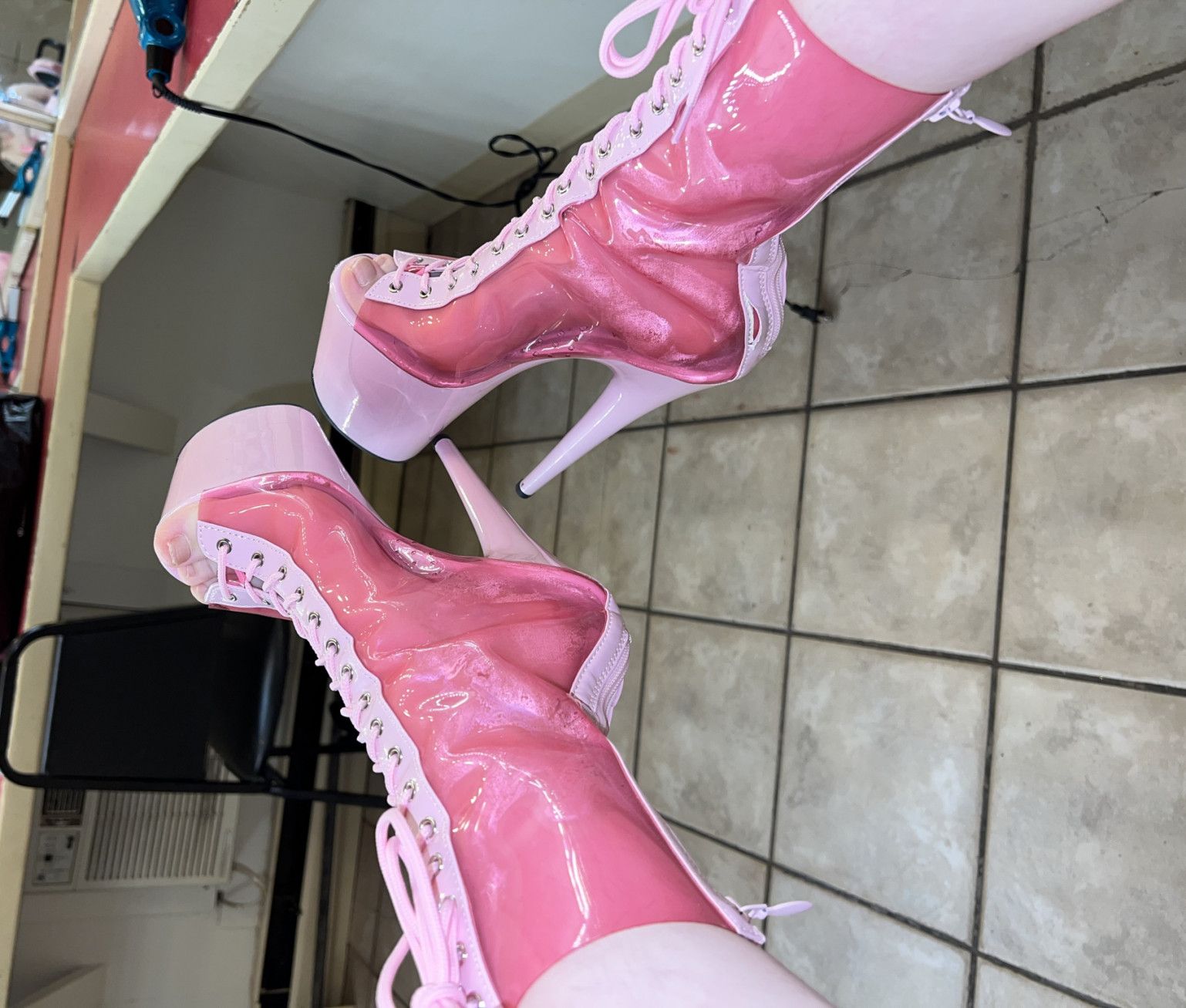 Pink 8 Inch Pleaser Heels