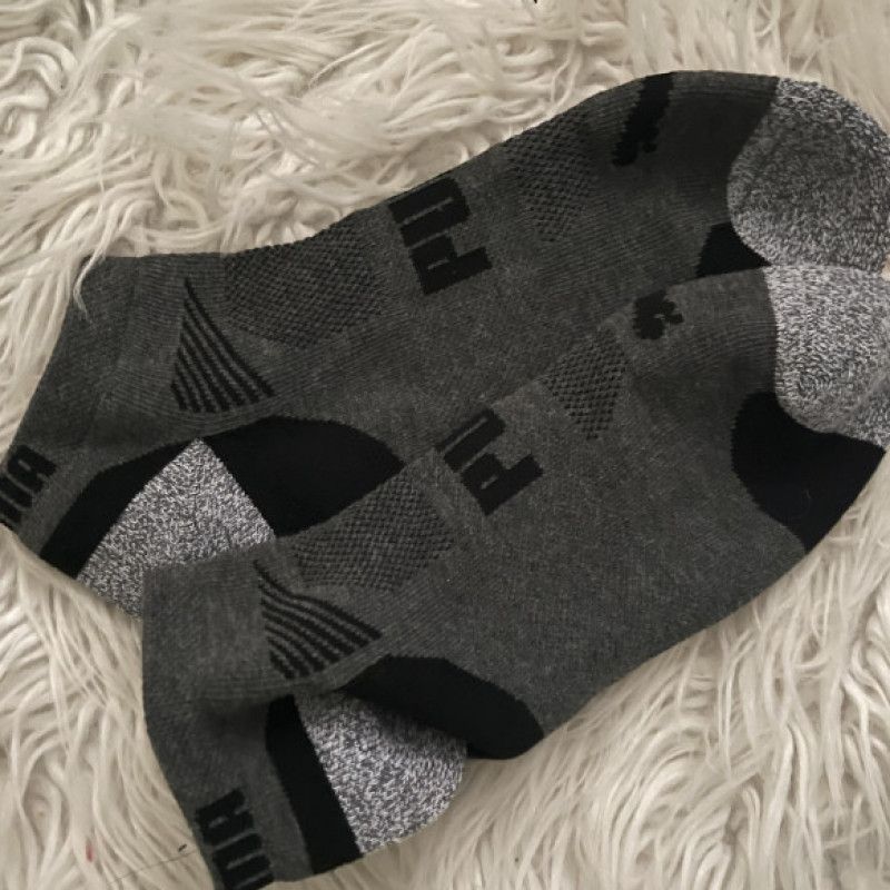 Worn Gray Puma Ankle Socks