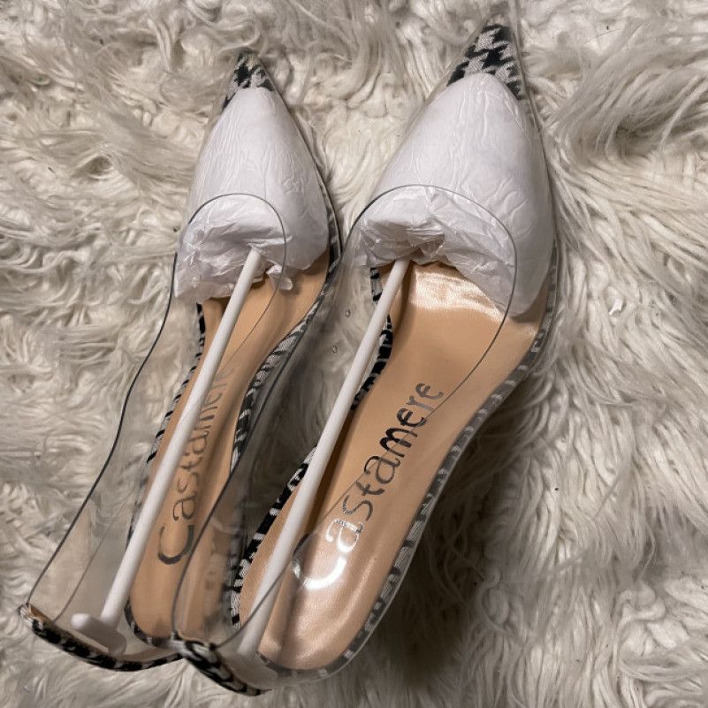 Worn Clear Heels