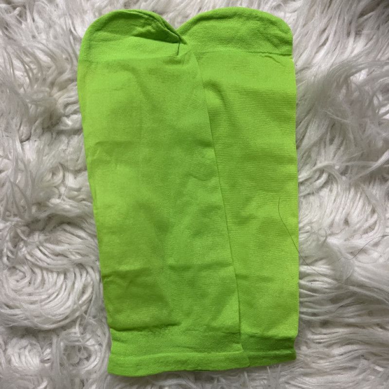 Worn Lime Green Nylon Socks