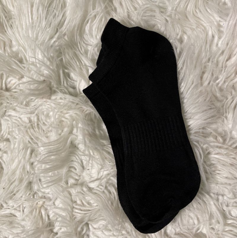 Worn Black Ankle Socks