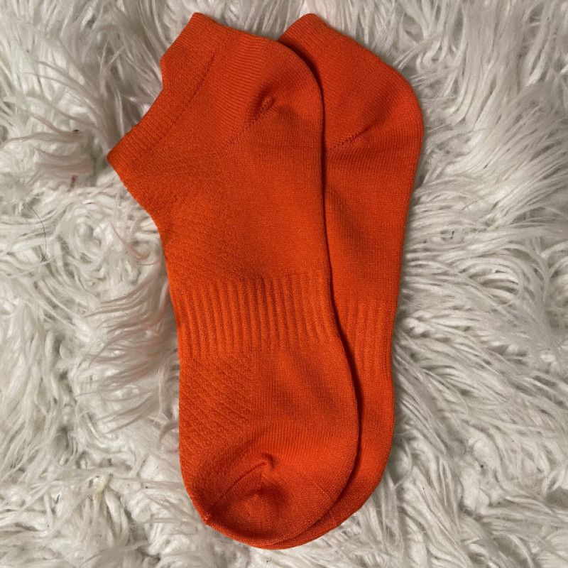 Worn Orange Ankle Socks