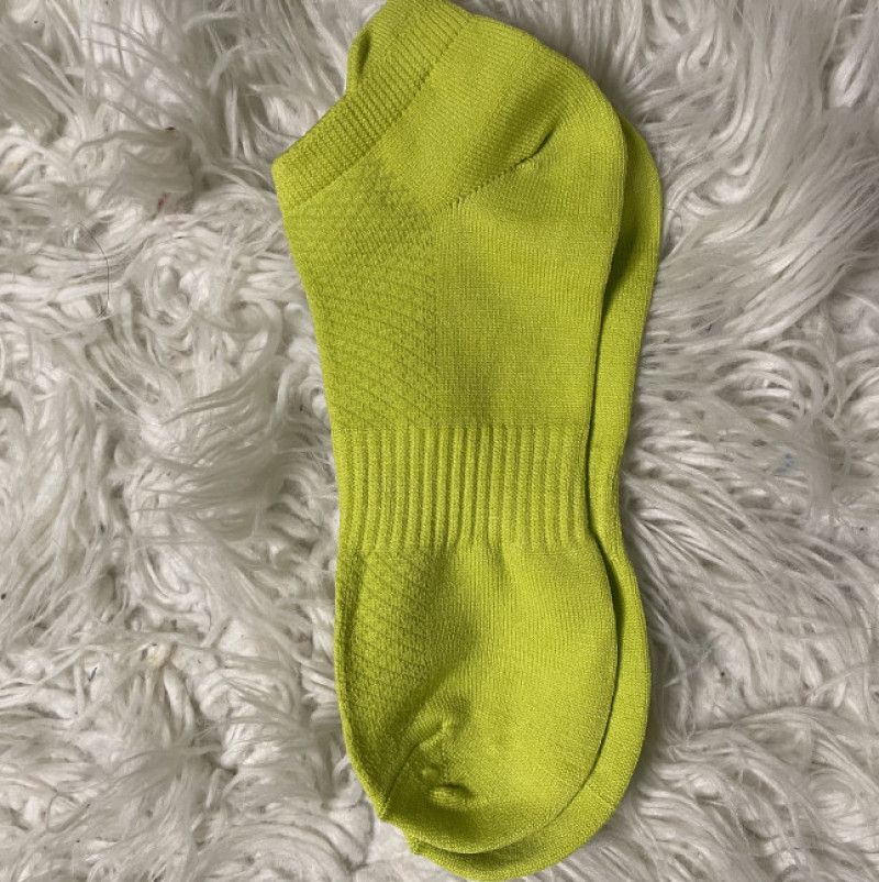 Worn Lime Green Ankle Socks