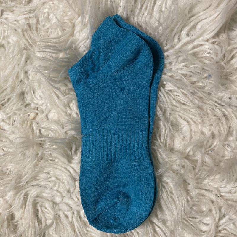 Worn Blue Ankle Socks