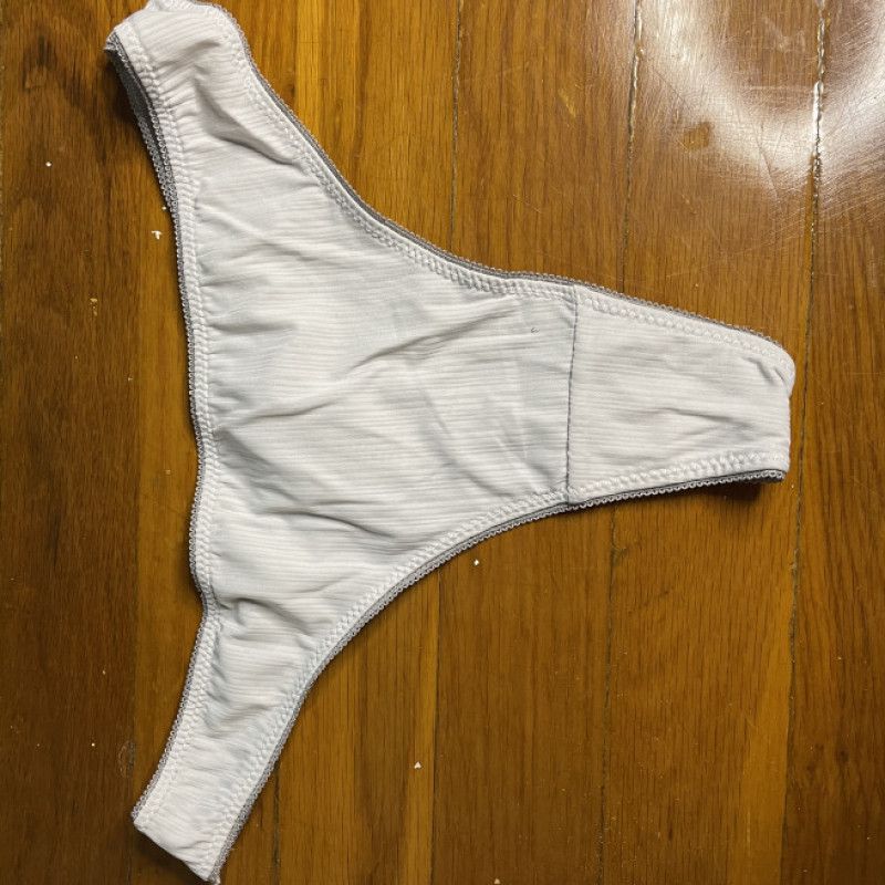 Off White Bikini Thong