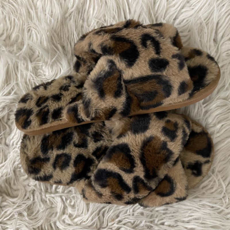 Leopard Print Slippers