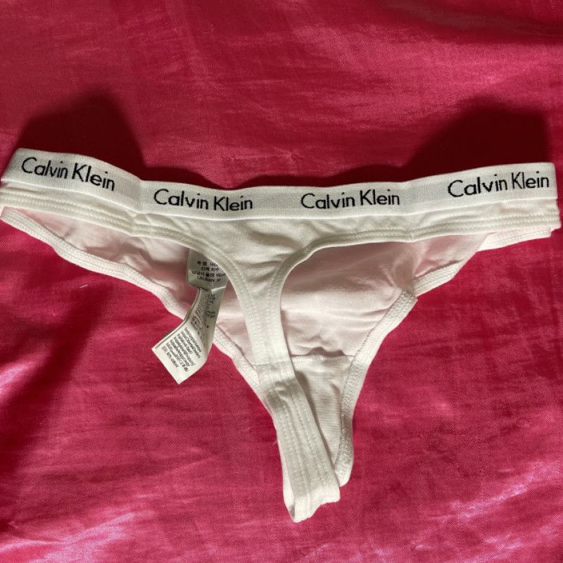 White Calvin Klein Thong