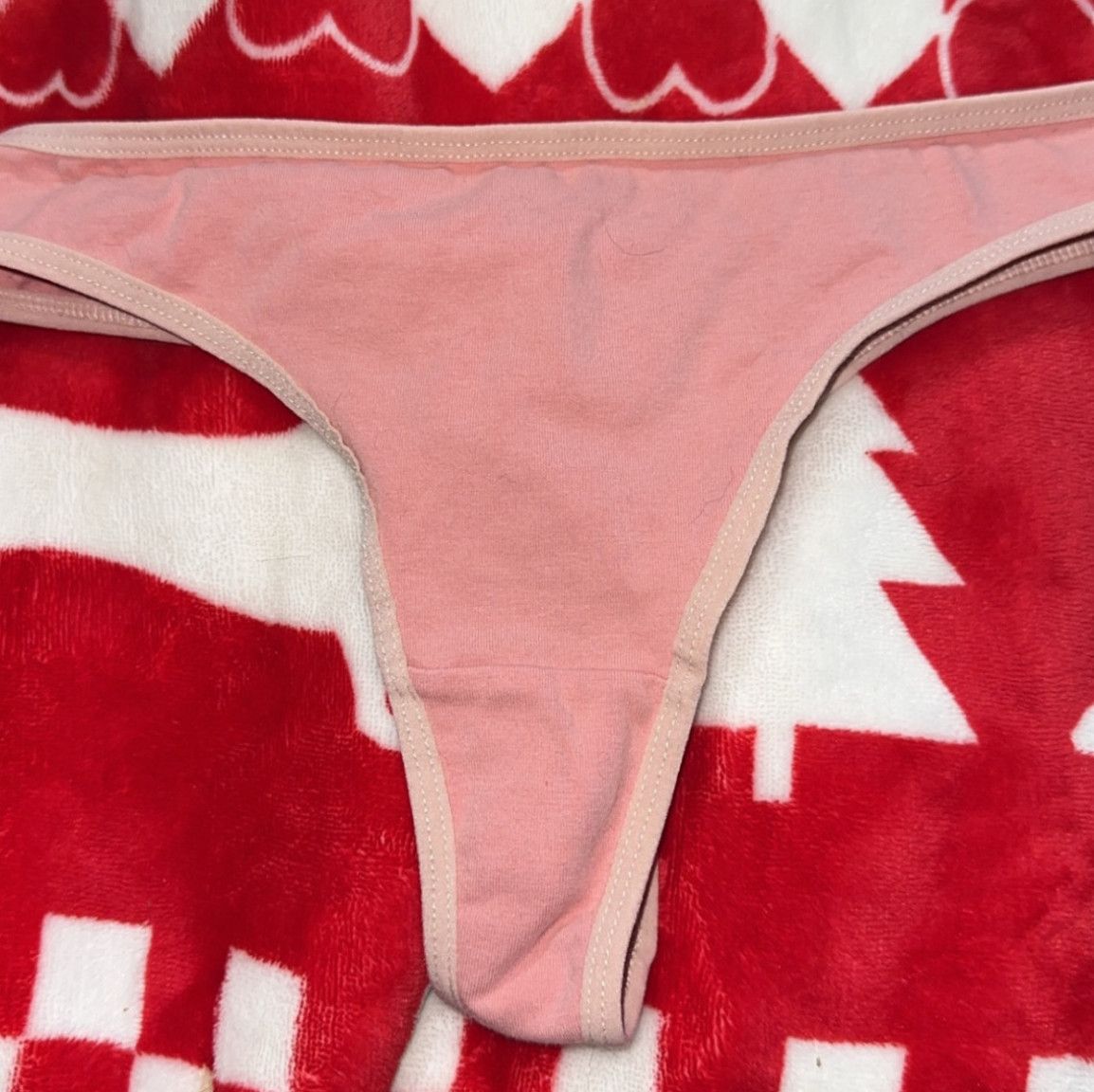 Pink cotton Thong Panty