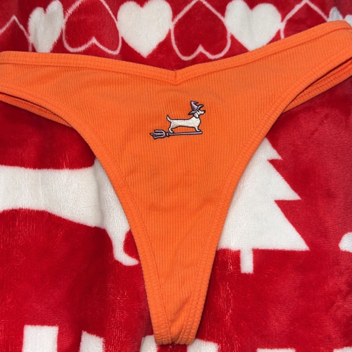 Orange PINK Thong Panty