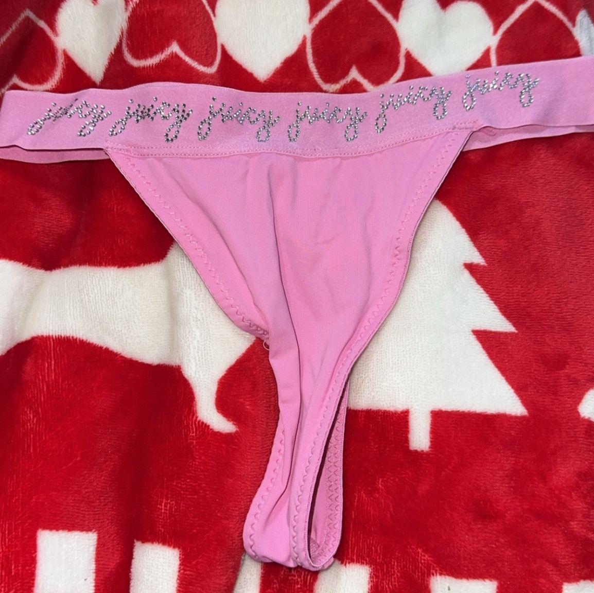 Pink bling thong panty juicy brand