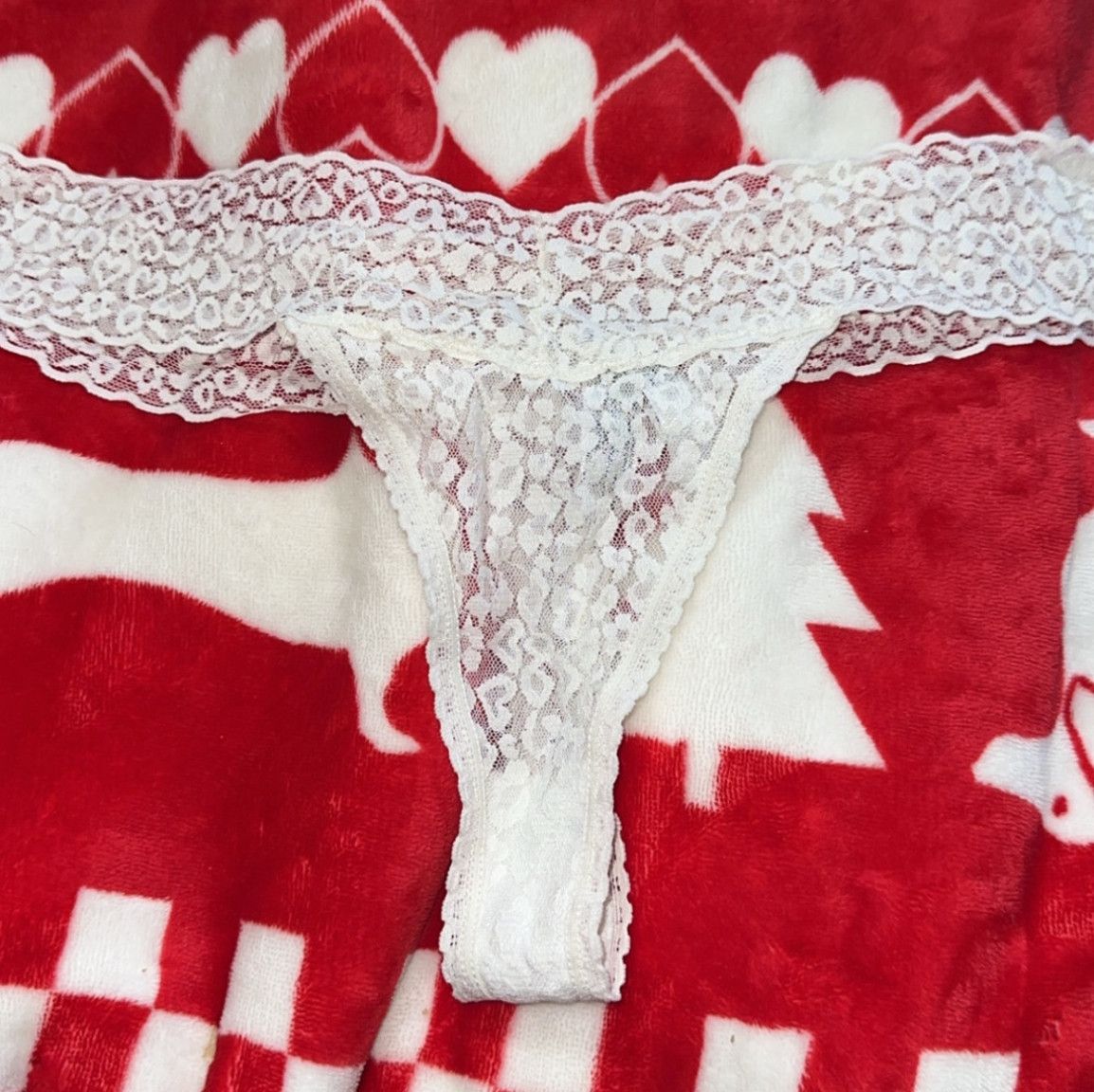 White Lace Thong Panty