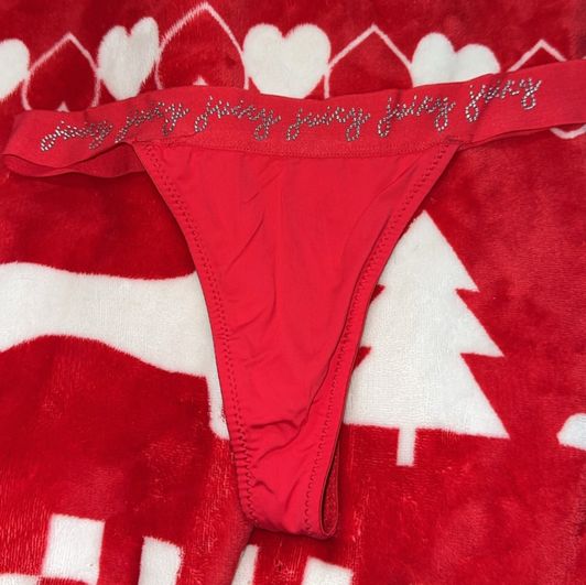 Red Bling Juicy Brand Thong Panty