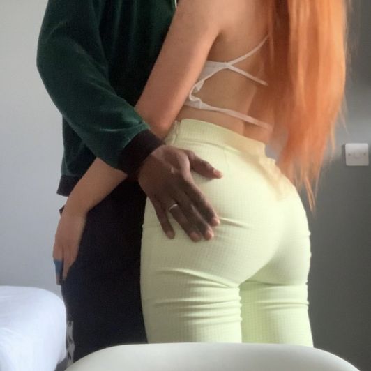 Green flared pants