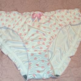 Ddlg white and pink bow panties