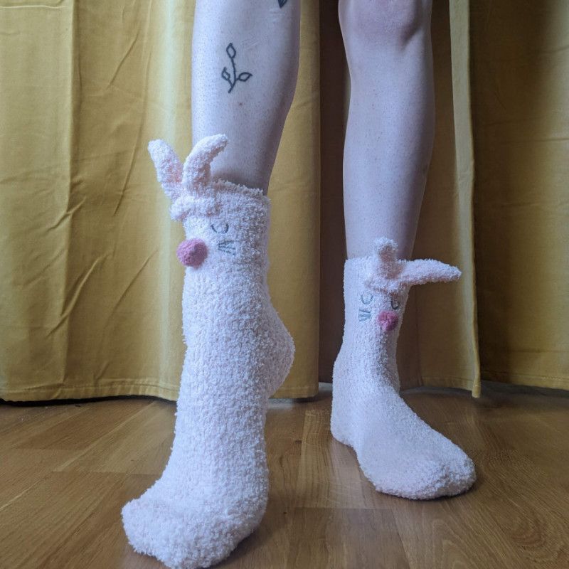 Used Fuzzy Bunny Socks