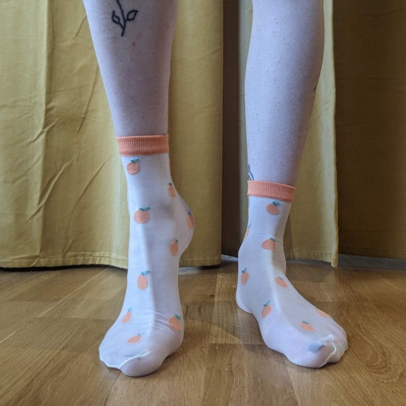 Used Sheer Orange Socks