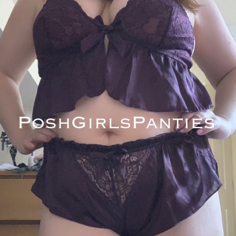 Sexy Plum Satin Set