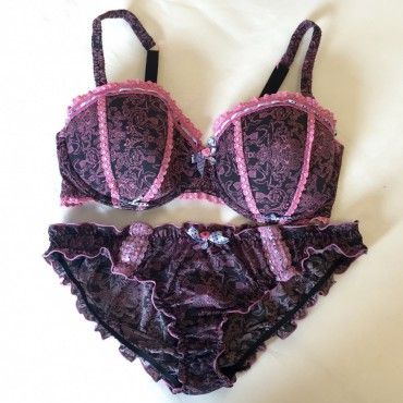 Pink and Purple Lingerie Set