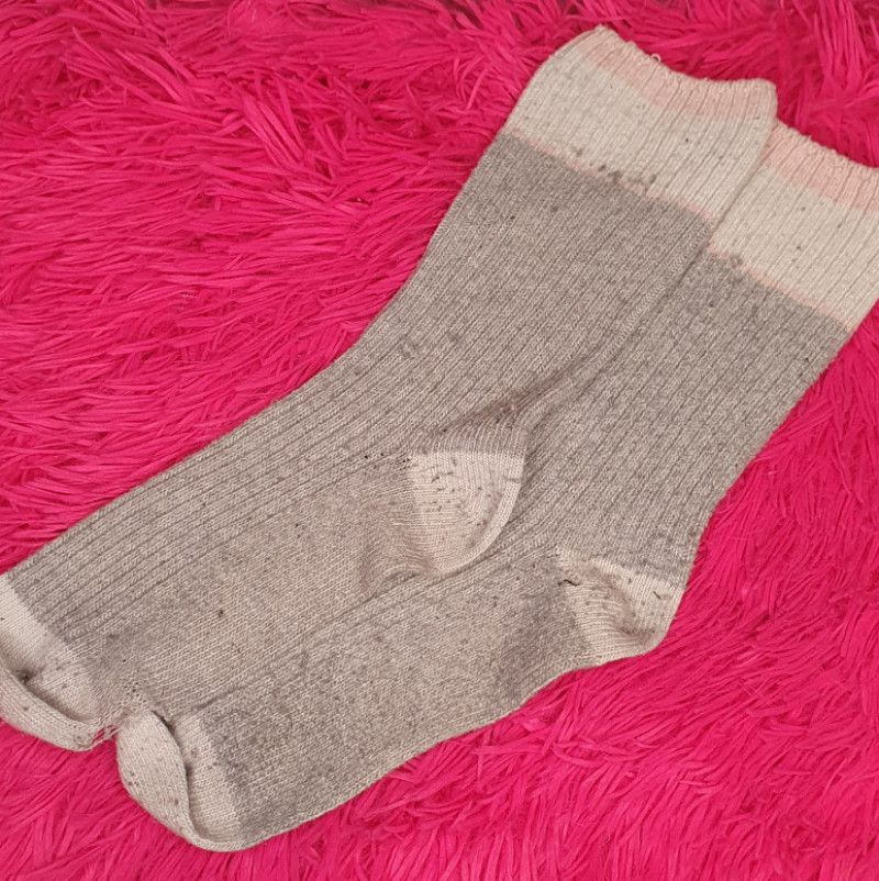 Worn wool socks