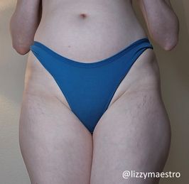 Dark Cyan Cotton Thong Panties