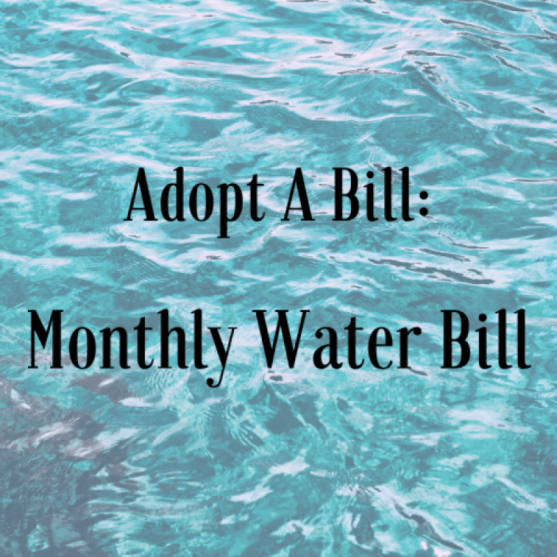 Adopt A Bill: Water Bill