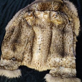 Wild cat fur coat