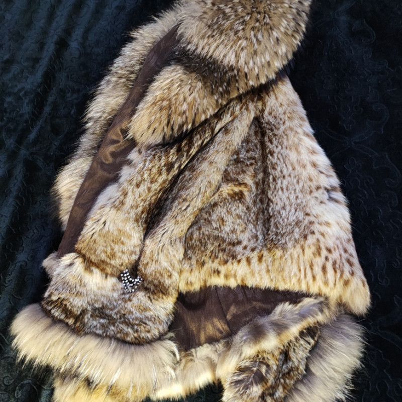 Wild cat fur coat