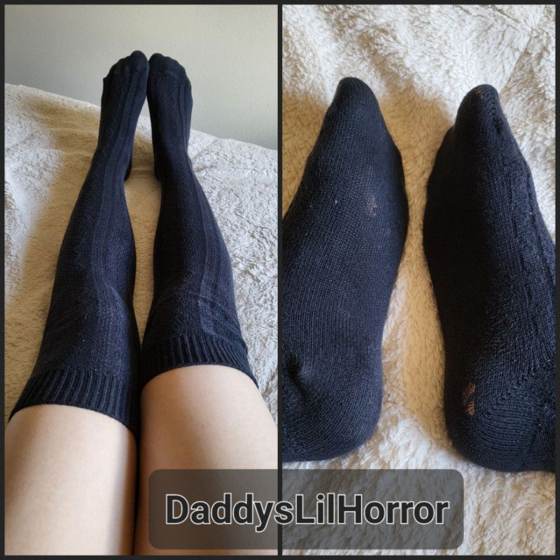 Damaged Black Thigh Highs