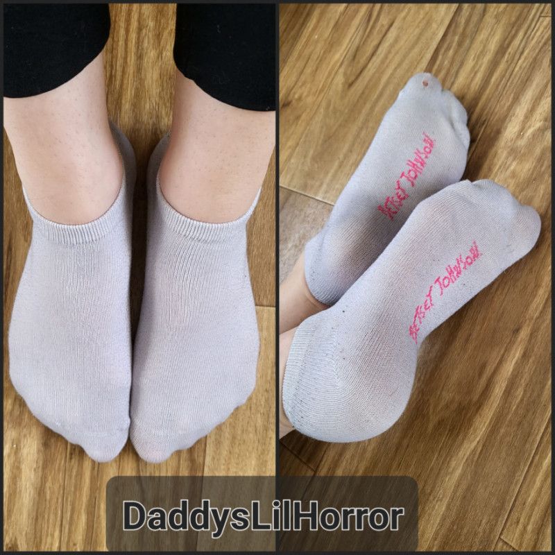 Damaged White Ankle Socks