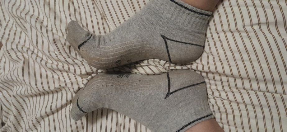 Dirty exercise socks