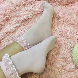 Pink Lacey Princess Socks