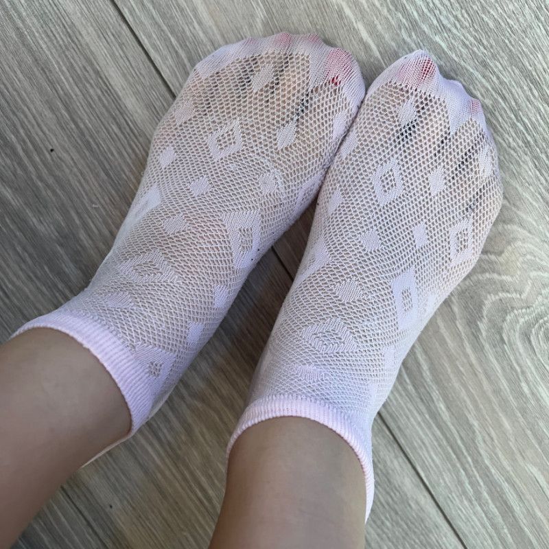 Pink lace socks