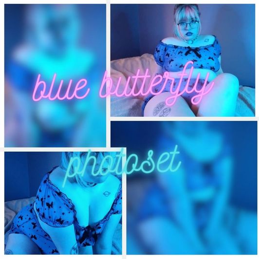 blue butterfly photoset