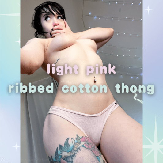 Light Pink Cotton Thong