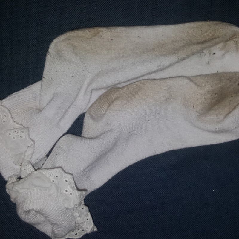 Worn dirty socks