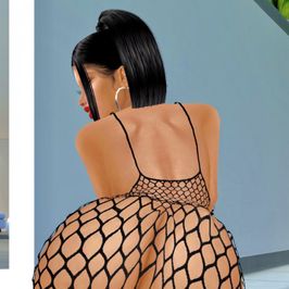 Brianna Fishnet Dress Photoset