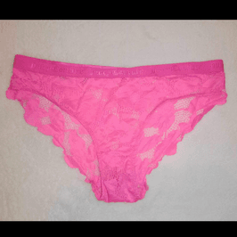 12hr Worn Neon Pink Lace Panties